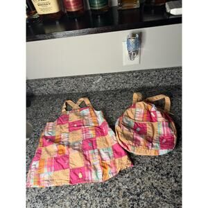 Vintage Gymboree Patchwork Summer Top Matching Backpack Size 8 Plaid Popsicle